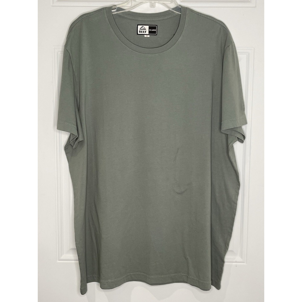 NWT Reef Men's 2XL XXL Sage Green Crew Neck Basic Short Sleeve T-Shirt Tee USA